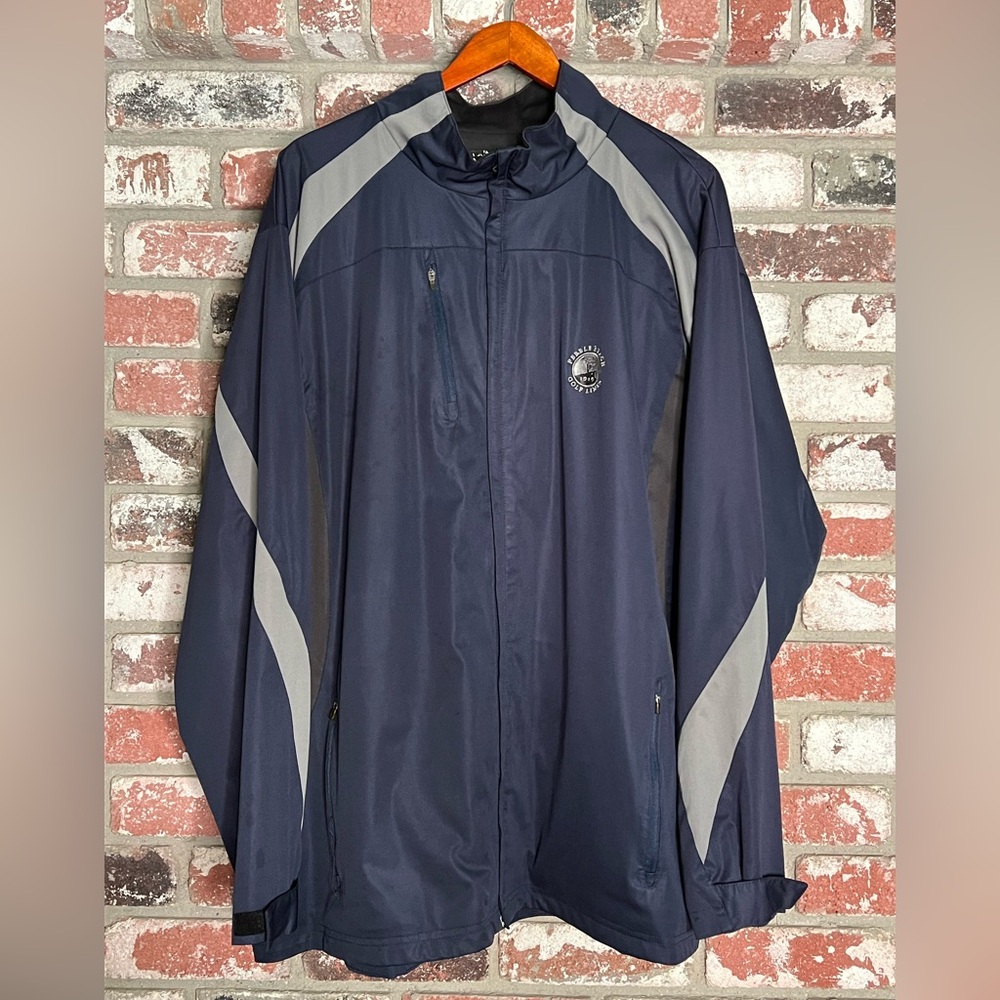 Pebble Beach Golf Links 1919, Antigua Blue and Gray Windbreaker Zip Up Jacket